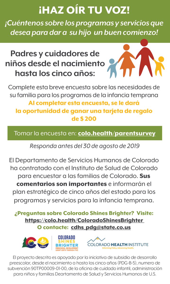 4 days left to collect the voices of Colorado children and families