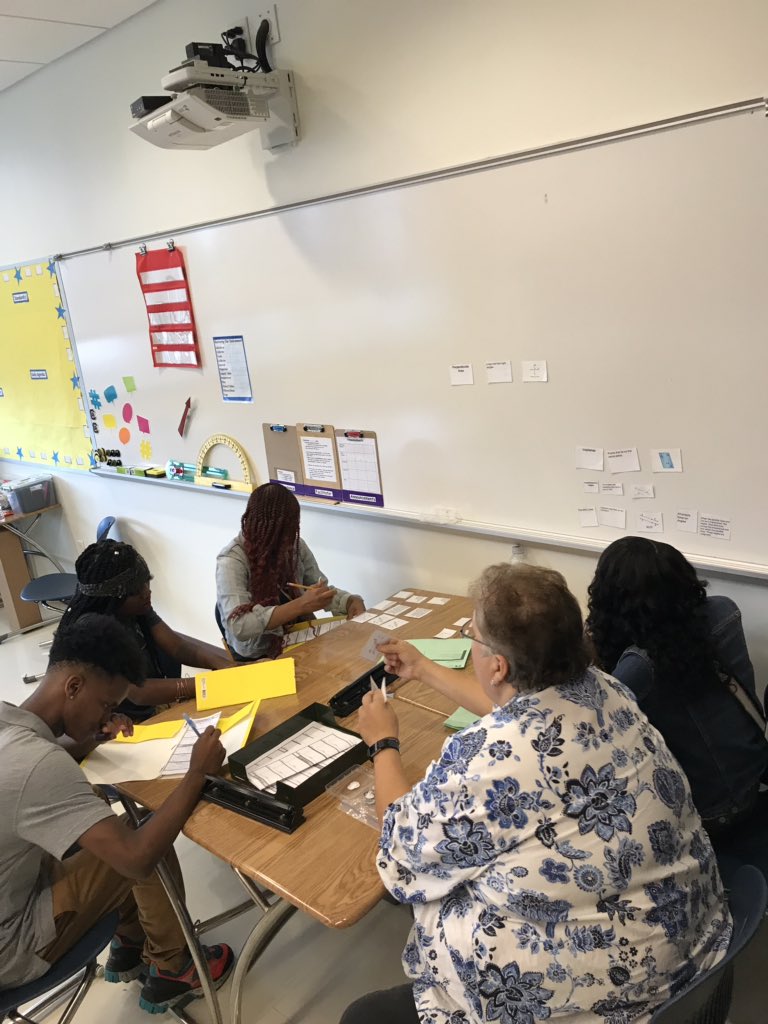 BallouDC's tweet photo. Happy first day of school! Our tenth graders are starting their year with team building activities, goal setting, community circles, and content. We're excited to build on today's foundation! #buildingourbestballou #knightsontherise #backtoDCPS https://t.co/mIFLS1SH4R