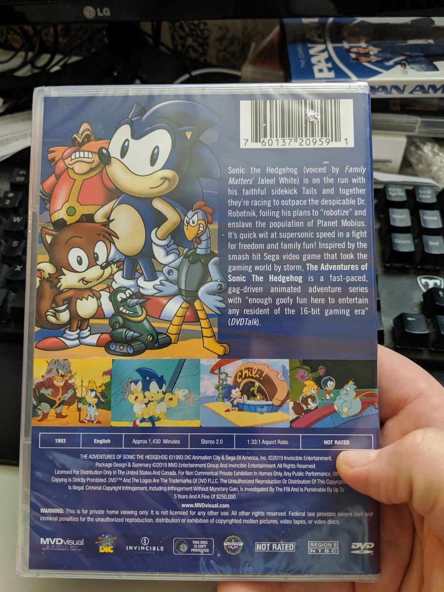 DeThPhaseTWIG's tweet photo. #review coming soon on @thisweekingeek with @BirdmanDodd ! #Sonic #SonicTheHedgehig #Cartoon #TV #DVD #Podcast #Dic #MVDvisual #AdventuresOfSonicTheHedgehog #Sega https://t.co/GfhLcuyIPJ