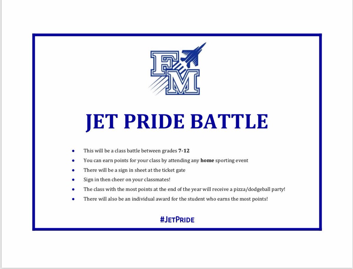 fm_council's tweet photo. Check this out!! Way to encourage school pride Mrs. Moore! #jetpride #classpoints https://t.co/TWgzXq0v9j