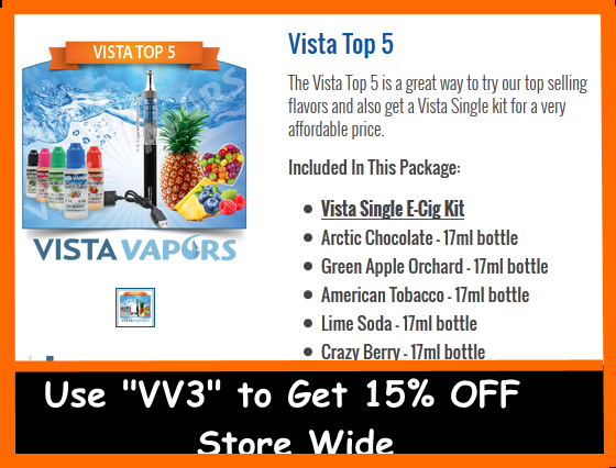 VV TOP 5 Offer. Ego starter with 5x17ml for $21.25 After discount.
 bit.ly/1ApIkNf                                
#ecig #ecigs #vape