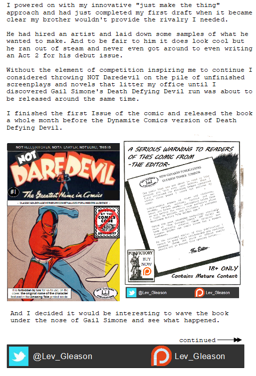 COMMI3MARK's tweet photo. @EthanVanSciver @DougTenNapel @JonMalin @YellowFlashGuy @dickandcomix @gaylord4wc @EdwinBoyette @TheRedGaze @BiLLYd_licious @matthayes2000 @CBSmallwood1 @ShotsWithComics @Relatively_Geek @GateCreeperFred @RetroBoy1983 @GrokComics @AbacusMike @BloodyRedBaron @ComixVillain @multiversitycom @CesarFeliciano @CastSweet @comicsmiz @YourNerdWonder BEHIND THE SCENES 2/3 -

The whole Death Defying Devil thing.

#NotDaredevil #NotLevGleason https://t.co/5GANviDyv5