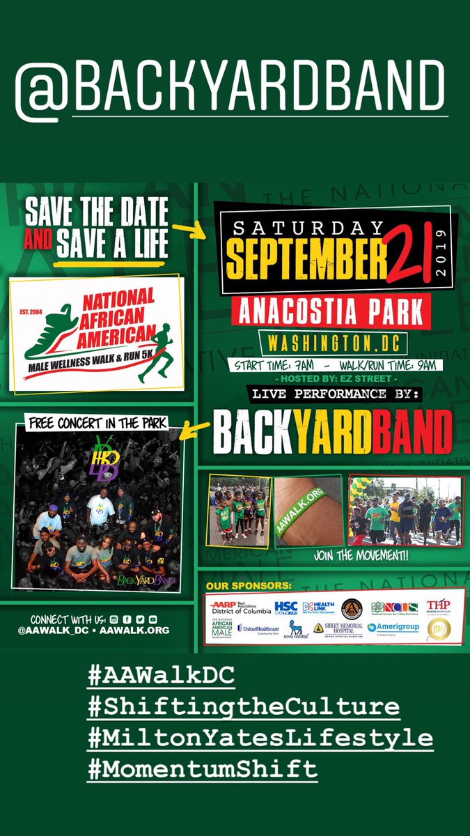 miltonbyates's tweet image. SAT. 09.21.19 @backyardband PERFORMING LIVE!  #AAWalkDC #ShiftingtheCulture #MiltonYatesLifestyle #MomentumShift #MYLifestyleIs #Marketing #Ministry #Apparel #Fashion #Art #Music #Entertainment #Sports #Tech  #Energy #Dopeish #ohMY #MoShift #DC #BMore