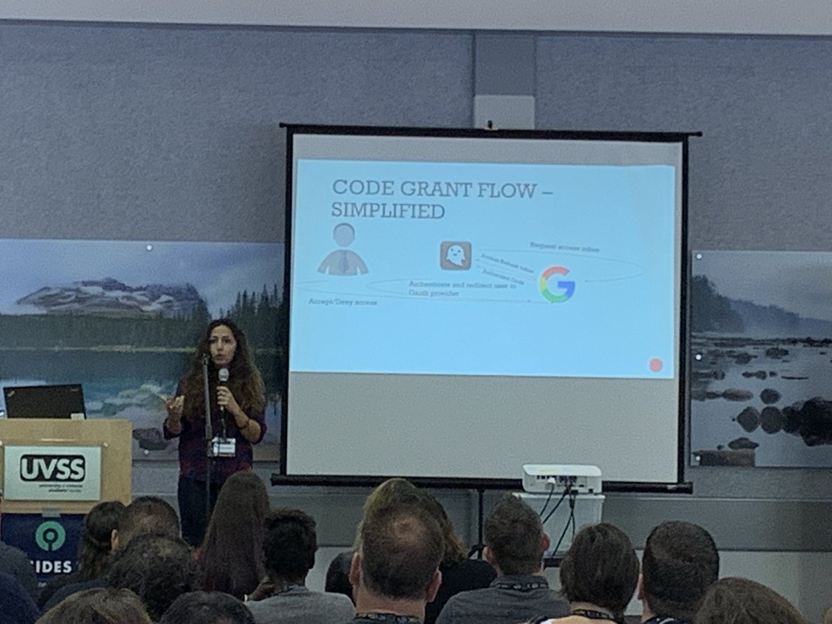kimberdray's tweet photo. #OAuth2: Everything You Need to Know with Elaheh Samani @0xGravity #statebased parameters #validation #revocation #accesstokens #secureAPIs #authorization  @BSidesVI https://t.co/vovyKJODGn