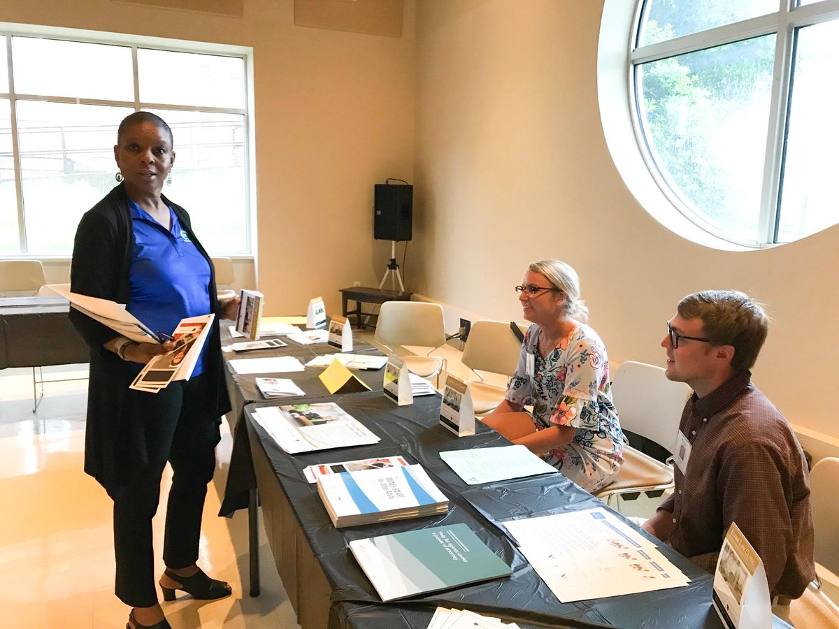 KateMewhinney's tweet photo. Clinic students Elliott Beale (center) and Drew Winslett (right) helped at Saturday's Health Fair at Goler Metropolitan AME Zion Church.  They spoke to a participant about the services of the Elder Law Clinic @WFULawSchool.  Learn more at https://t.co/EWu7w30n5M. https://t.co/YezrzkP0lc