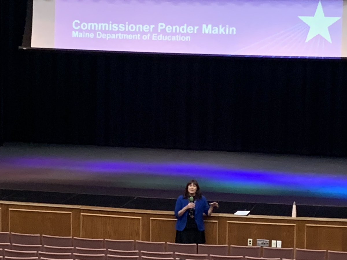 AForster's tweet photo. Pender in the house this morning at Messalonskee!!!!!    Refreshing and supportive message from the DOE. https://t.co/xYzLu9q5PU