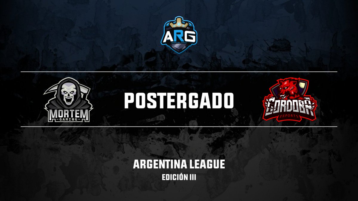 #ARGLeague #Season3

Season 3 I Resultados

Jornada 3 I Día 2 I Match 1

De común acuerdo ambos equipos (<a href="/MortemMobile/">Mortem Gaming</a> - <a href="/CordobaeSports/">Córdoba eSports</a>) posponen su encuentro correspondiente a la Jornada 3 por lo que el mismo está a la espera de reprogramación por parte de la Organización.
