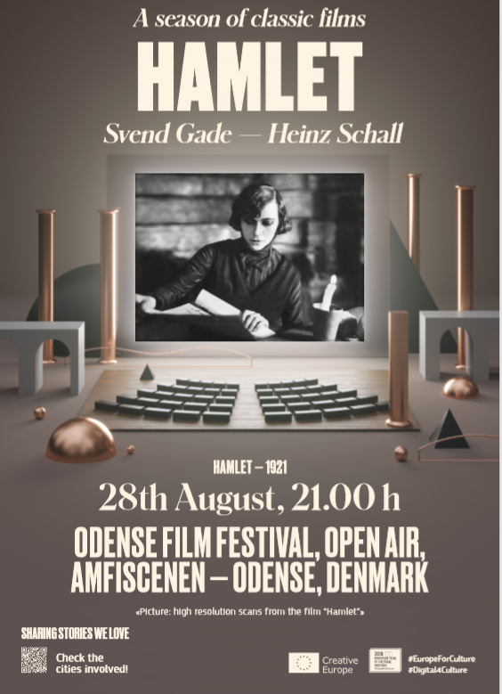 Movie buffs in 🇩🇰 - don't miss our free screening of Hamlet this evening <a href="/OdenseFilmFest/">OFF - Odense International Film Festival</a>. In this 1921 version of Shakespeare's classic tragedy, Hamlet is born female and disguised as a man to save the crown. More➡️europa.eu/!YC47Rk