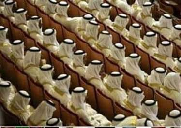 یہ بوتلیں نہیں ہیں، صرف "ڈھکن" ہیں. شک ہو تو تصویر زوم کرکے دیکھ لیں.