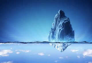 Upside down iceberg