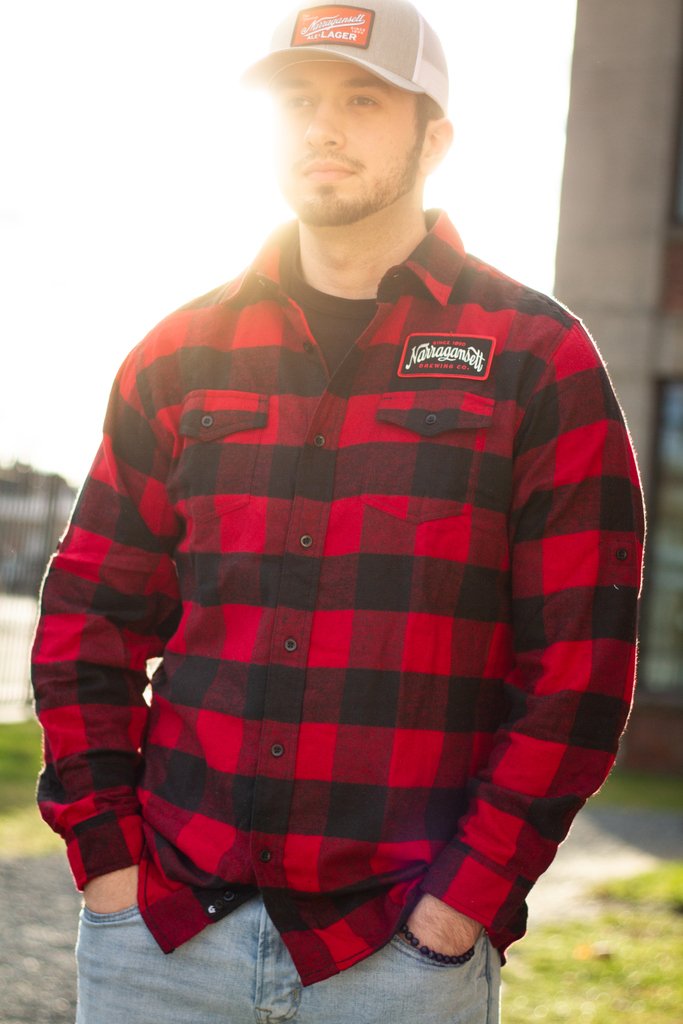 Gansettbeer's tweet image. It's feeling like flannel weather out there (almost)! Retweet to win this 'Gansett flannel #HiNeighbor