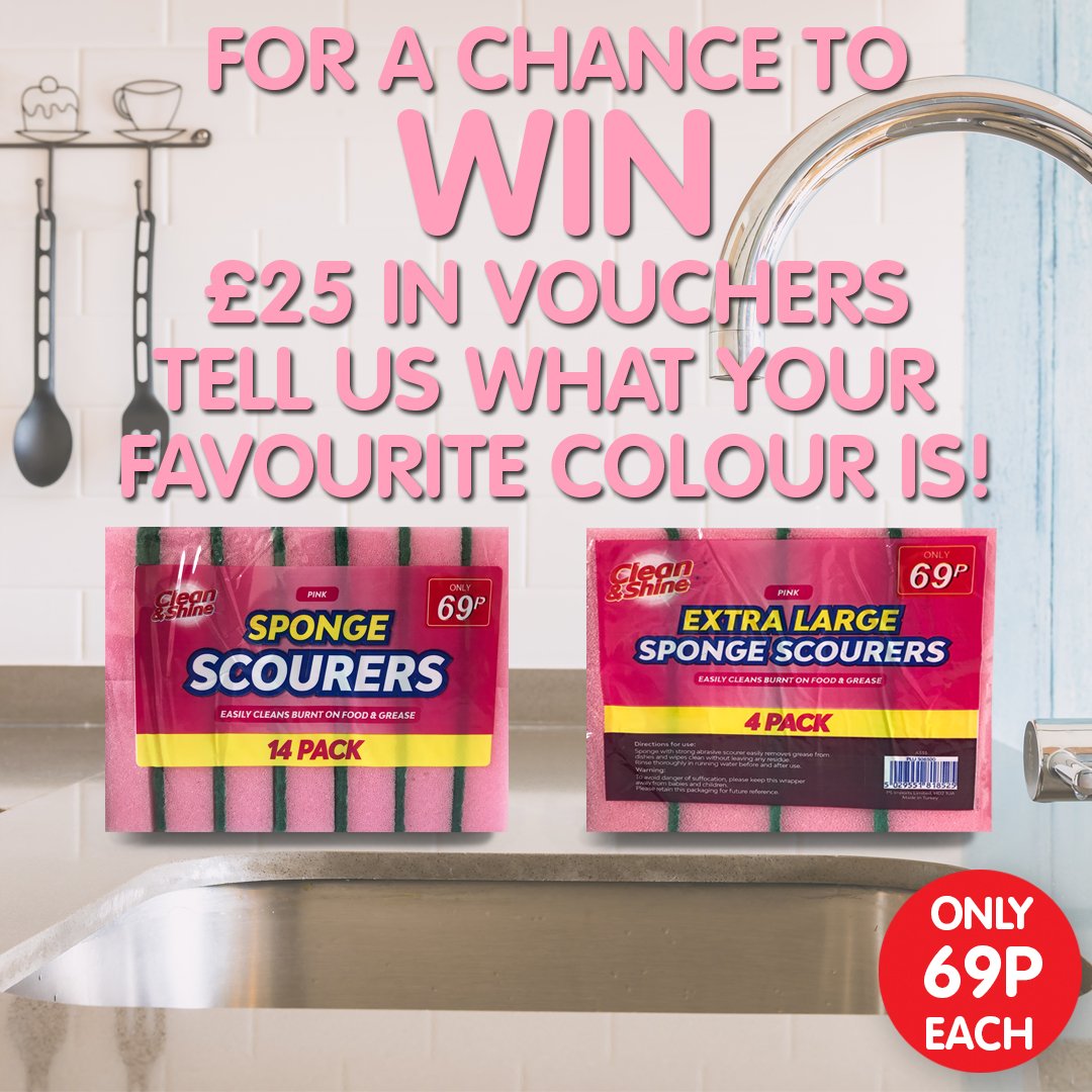 Poundstretcher1's tweet photo. ✨ #COMPETITION TIME! ✨
For a chance to WIN our fabulous £25 voucher #giveaway, simply RT, follow and reply what your favourite colour is! 🎨 https://t.co/0WrN2wAE1T