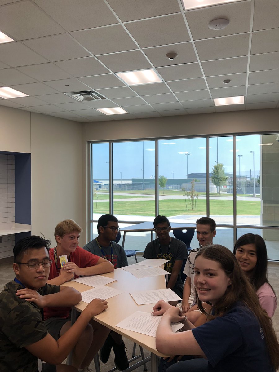 Space, glorious space! This is one of the things our high school addition gives us: room for my students to spread out and discuss their summer reading selections is amazing! <a href="/SHS_Sentinel/">SHS Sentinel</a>