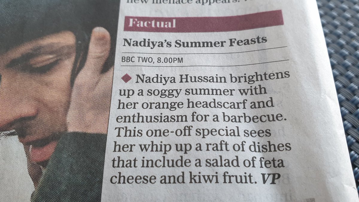 StartLicensing's tweet photo. One to watch. @BegumNadiya #nadiyas #summerfeasts #bbc2 tonight at 8pm. Critic's Choice in #SundayTimes "A proper ray of sunshine." #DailyTelegraph "Nadiya Hussain brightens up a soggy Summer."
Nice Monday night viewing. https://t.co/CdHXhBTK4g