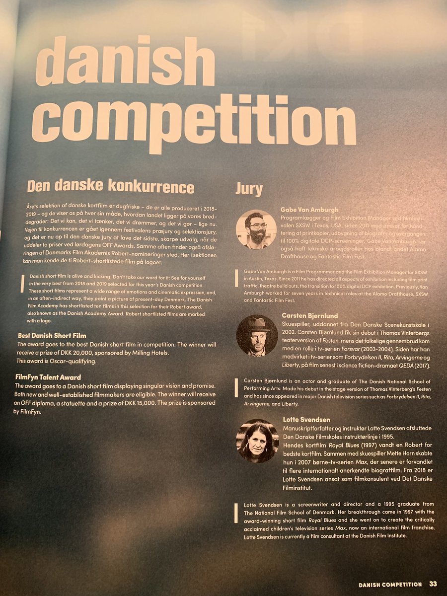 NordiCinema's tweet photo. Danish Competition: Fantastic short films from Denmark. DK4 presents 5 shorts 🎥 and Q&A session.
@OdenseFilmFest
#NordiCinema #OFF19 #odensefilmfestival #odense #danmark #denmark #filmfestival #shortfilms #shortfilmfestival #filmfest https://t.co/mT7z0rGCk8
