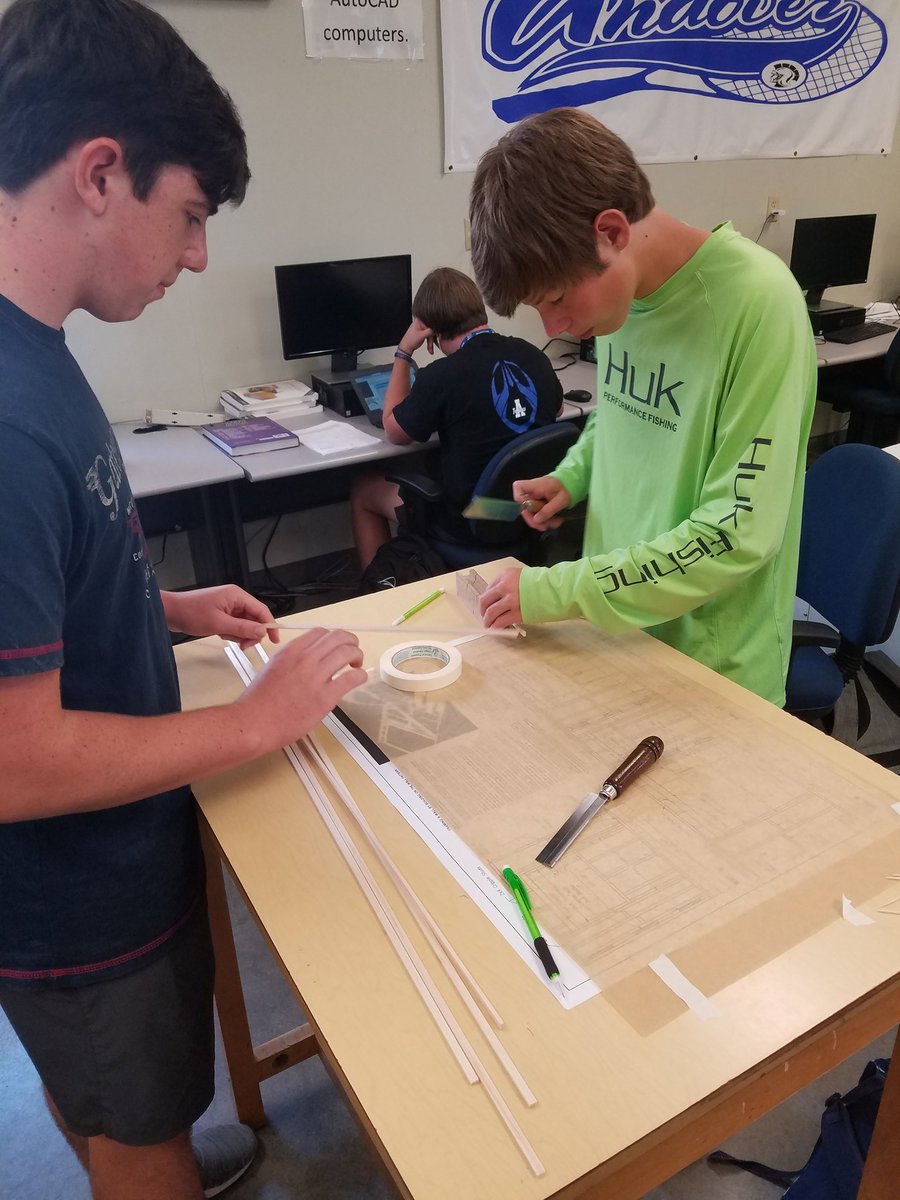 GeometryIn's tweet photo. Balsa house building has started in Geometry in Construction class. #ahstrojanfam https://t.co/WsdIK6sIVm
