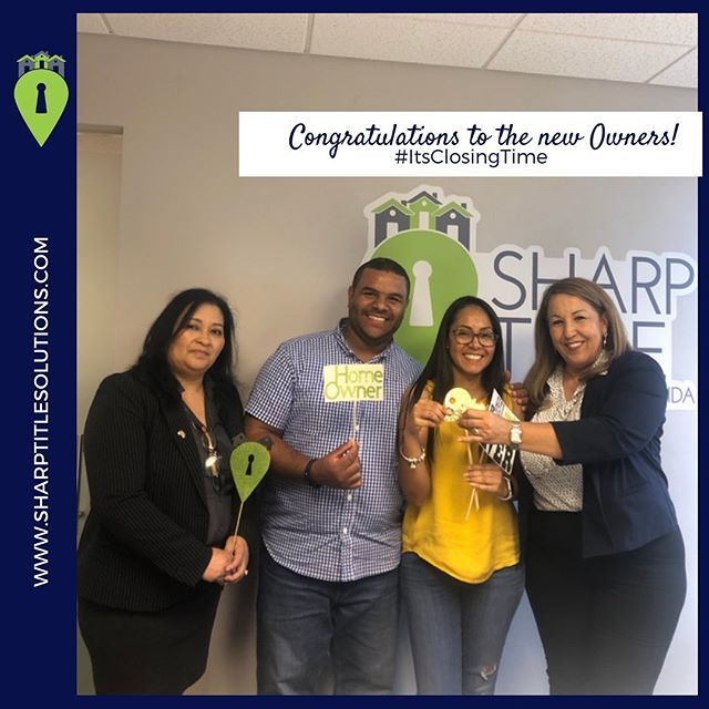 SharpTitleFL's tweet photo. MONDAY MOTIVATION 👏🏼
🏡✨Congratulations Homeowners! Thank you for letting us make the way #Home for you! 💚🥂✨
.
✨#TeamWork Thank @marthahernandezpa @thedaneygroup for making it happen!
.
#ItsClosingTime #SharpTitleSolutions #HomeOfTheRedCarpetClosing
.
#redcarpetcloding #r… https://t.co/DQaBXr24Lr