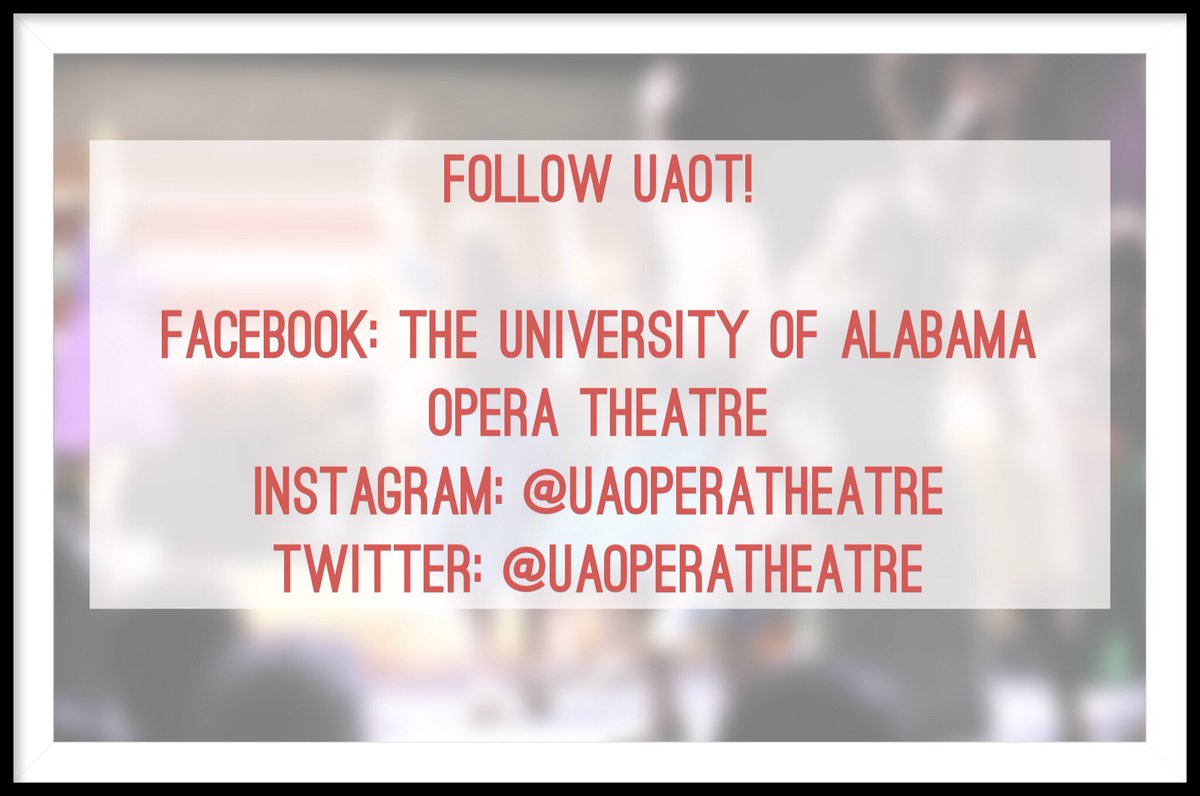 UAOperaTheatre's tweet photo. With the new school year in full swing, make sure you stay up to date on what we’re doing! Follow us on Facebook, Instagram, and Twitter. Each platform features a different characteristic of our program, include new student takeovers on our Instagram Story. Don’t miss out! https://t.co/2NcLHp1Biu