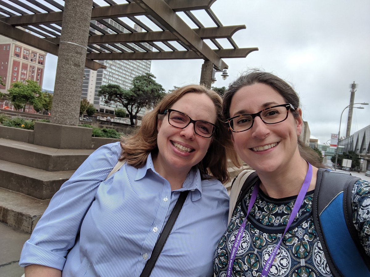 JustPeachie05's tweet photo. So long conference bestie! @sdennisdvm I can't believe this is our 6th Fetch/CVC together! (4 Central + 2 East) #fetchdvm360 #veterinaryinformatics #Talbot19 Featuring us, super tired, at the end of Day 3! https://t.co/s1wbqu5WHv