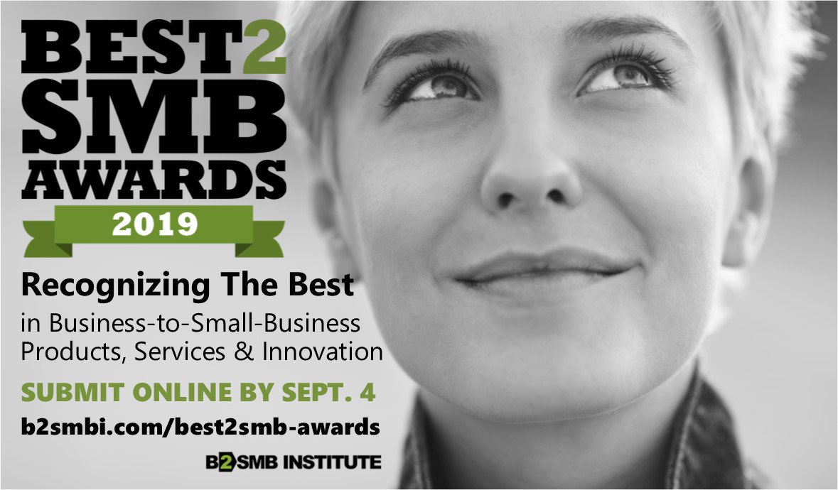 smallbiztrends's tweet photo. Do you sell a product or service to small businesses?  The @B2SMBInstitute awards are open until Sept 4. Enter now! https://t.co/Pz3edbMWdc #Best2SMBAwards #Big2Small #smallbiz https://t.co/VhLHKrvba6