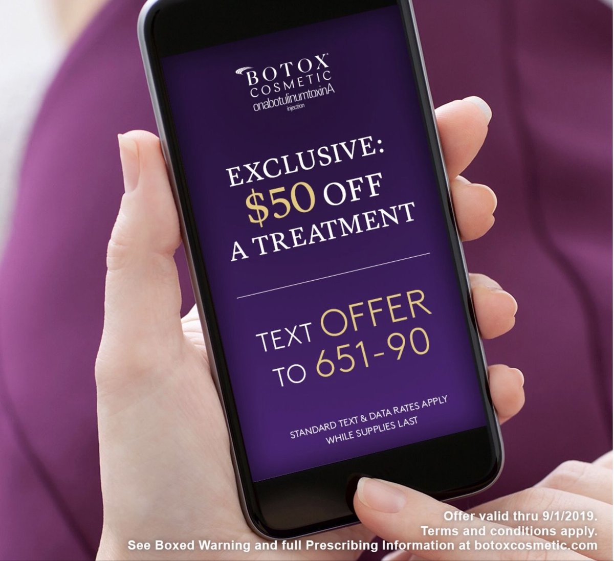 GenMedAesthetic's tweet photo. Want to save $50.00? Text OFFER to 651-90 and receive $50.00 for your next appointment in your Brilliant Distinctions Program!!! 
Valid for this week ONLY for our office🙌🏻
#gmalaser #aesthetics #reston #DMV #allergan #botox #injectables 
Call our office for any questions 🙃 https://t.co/ZvvSTPscip