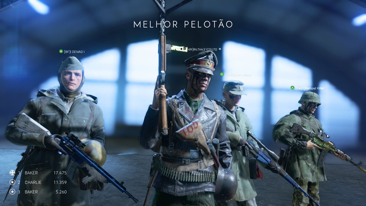 rcoutogames's tweet photo. Best Platoon
With my friend: #rempelkiller, #sinister, @antonionesilva , @davidfdias
#battlefield5 #battlefieldv #bfv #bf #gameplay #xboxgamer #xboxgaming #fps #fpsgames #firstpersonshoote #FridayNightBattlefield #freeknation #xboxshare #bciw #bcitw #wgn #wargamesnews https://t.co/BR7GL8wFve