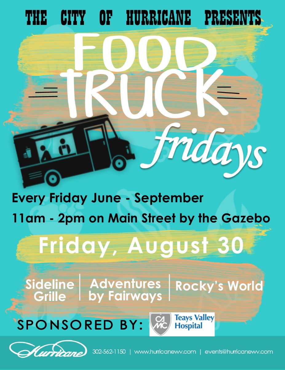 Hurricane_WV's tweet photo. Join us on Friday for lunch! - https://t.co/sdrJYkMxbL
#HurricaneWV #FoodTruckFriday #MeetmeonMain https://t.co/pa8v4fdszY