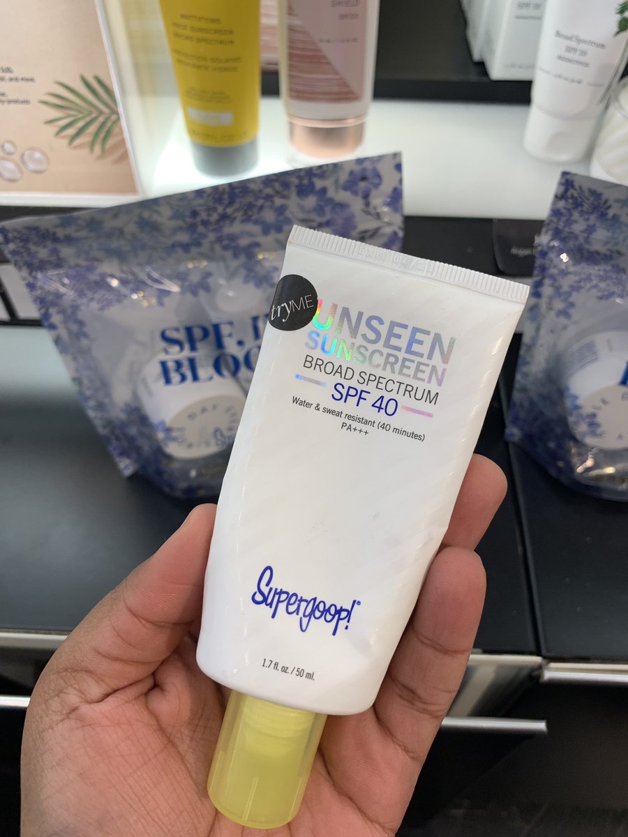 Finally finishing this today lol. Supergoop Unseen Sunscreen SPF 40. $32. My favorite daily sunscreen currently. Goes on completely clear (like, the product itself is clear) so you don’t have to spend forever rubbing it in. Wears well under makeup. Great for all skin types!