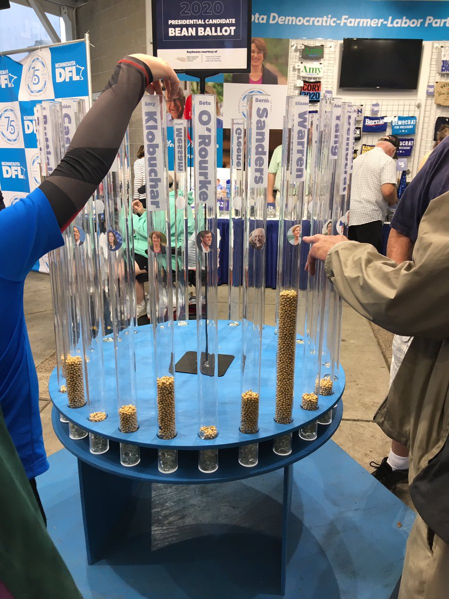 Quick check of the bean ballot at the DFL booth...