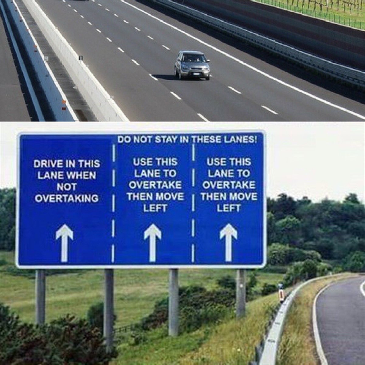LancsRoadPolice's tweet photo. A busy weekend on the motorways made worse by the MANY motorists who don’t observe lane discipline. Out of all the motorists stopped NONE were aware of the Highway Code rule 264 - you should always drive in the left hand lane when the road ahead is clear. Several TORs issued https://t.co/LHxNWjfCLS
