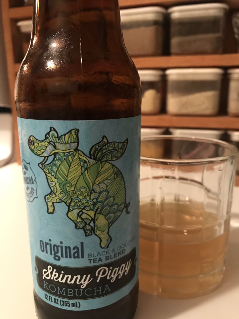Tried a local gem and loved it. Skinny Piggy Kombucha made in #Cincinnati. <a href="/SPKombucha/">Skinny Piggy</a> tried regular and a ginger. Really delicious.