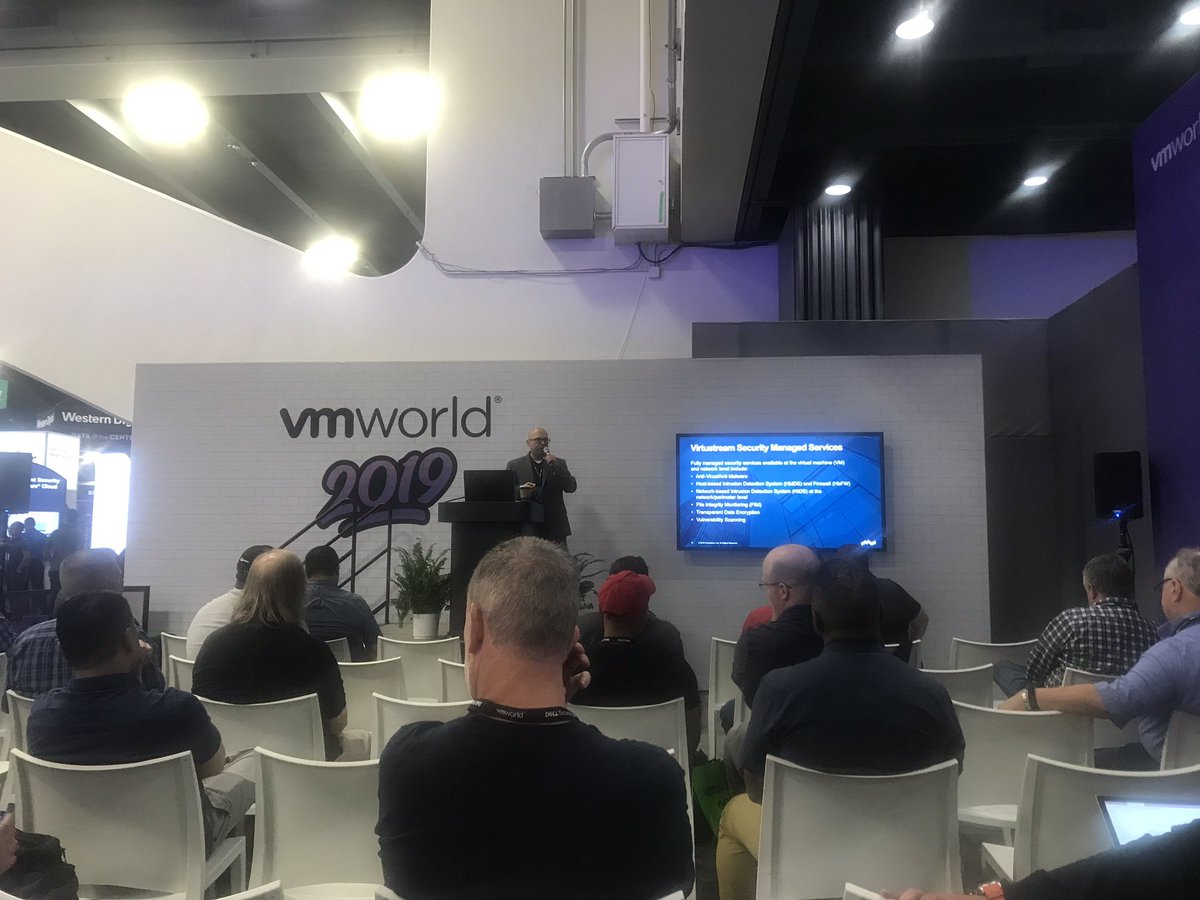 damieno_like's tweet photo. Virtustream’s Bob Schaar in full swing here at #VMworld2019. Great session in the Solutions Exchange ! @virtustream https://t.co/OkUyc1CU2U