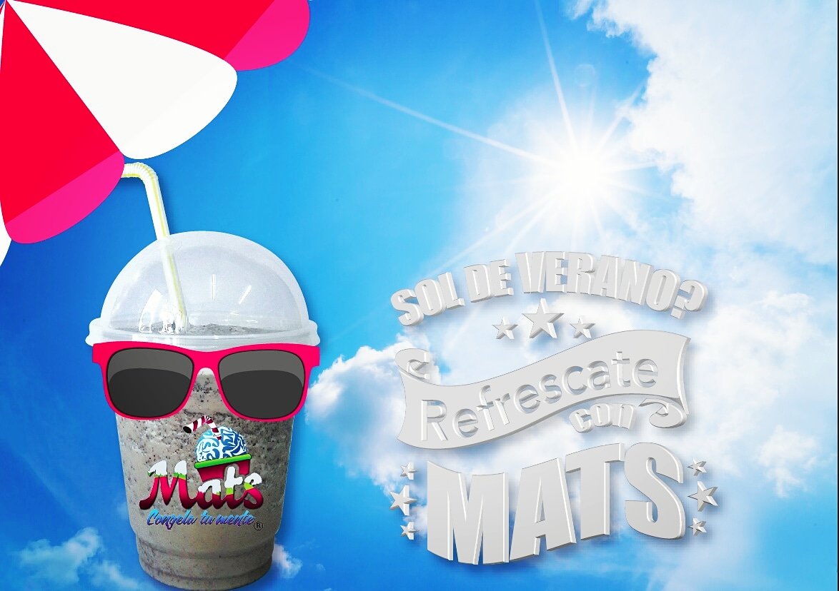 MatsBatidos's tweet photo. 😓Mucho sol?
💨Refréscate con un #MATS, pide tu sabor FAVORITO por Uber Eats ó visita nuestros 8 locales &amp; #congelatumente https://t.co/uE3zY1Ijgi