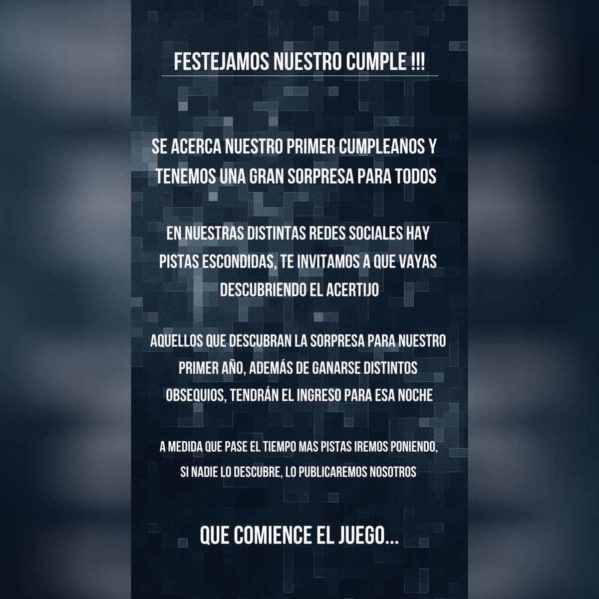 upnightdisco's tweet photo. • Que comience el juego... https://t.co/STYeNmlcmC
