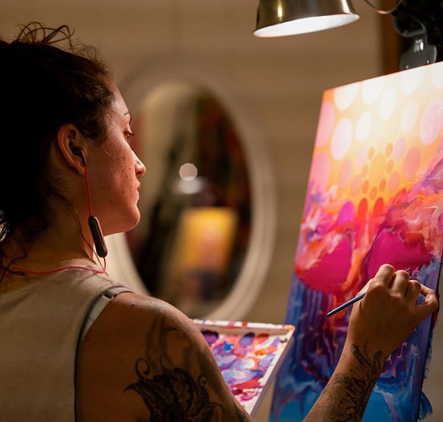 sacredhardware's tweet photo. Shot by @b_flippen at @chapelofsacredmirrors  from back in July. An unforgettable and life shaping experience led by Alex and Allyson Grey. Thanks Leah! ♥️
.
..
...
..
.
#kellierogersart #chapelofsacredmirrors #allysongrey #alexgrey #visionaryart #visionary #painting #artist… https://t.co/J9hj8ipXaq