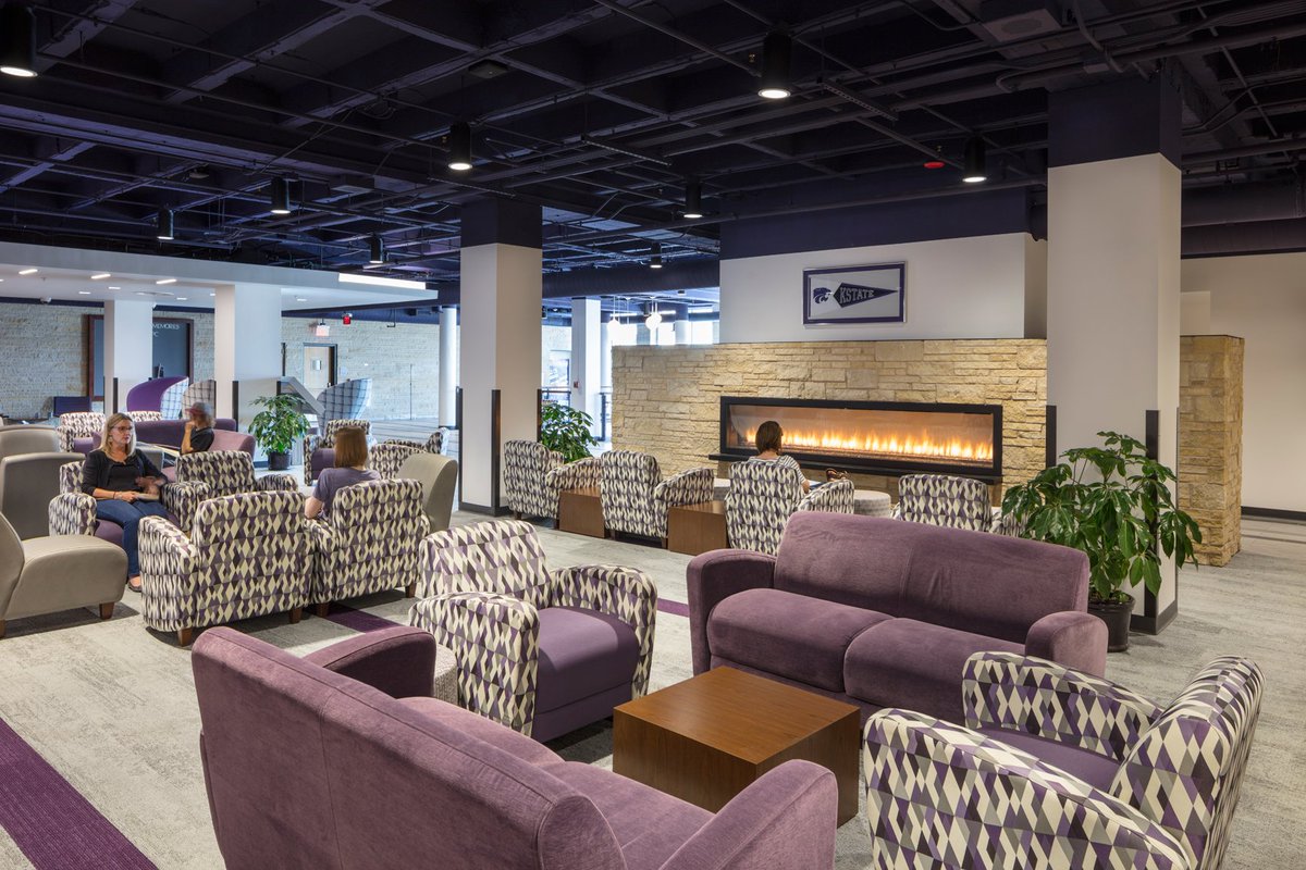 Class is back in session! Students are enjoying the recently renovated K-State Student Union which includes a new coffee shop, lounge and study spaces, renovation of the courtyard event space, a convenience store and a new sports pub. <a href="/kstate_union/">KState Student Union</a>
