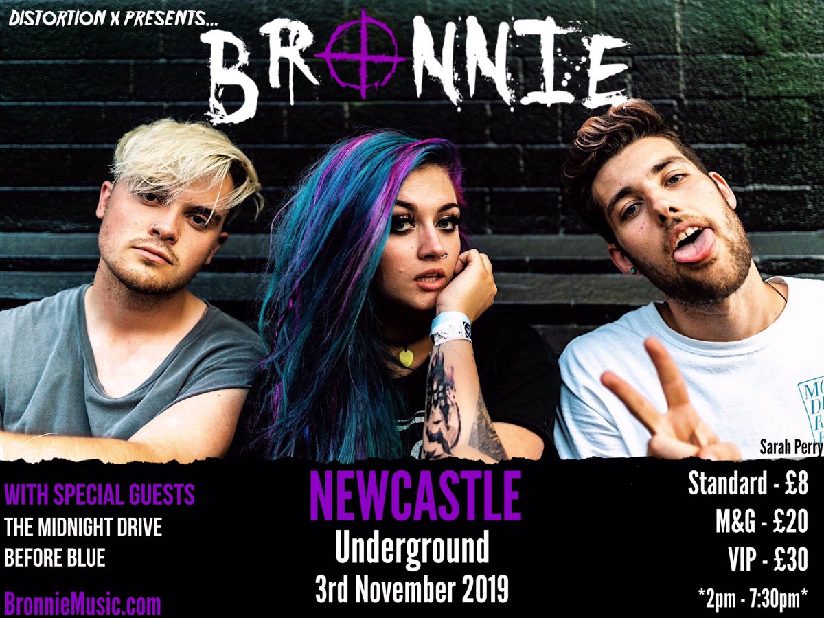 BronnieMusic's tweet photo. Joining me on November 3rd in Newcastle will be the pop punk band @TMDOFFICIALUK and indie rock’s @BeforeBlueband #poppunk https://t.co/ZwujpkHGdm