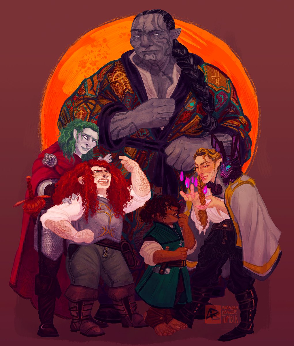 anonbeadraws's tweet photo. fullbody group commission and some sketch commissions for @borgevino for their dnd group, the Hjardaal crew!
#anonbeadraws #dndcommission #dnd #dndgroupcommission #groupcommission #hjardaal #goliath #dwarf #halfelf #changeling #halfing #digitalcommission #digitalart #digital https://t.co/jntTGSSDhr