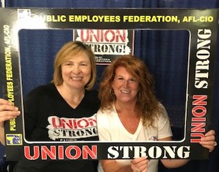 NYSPEF's tweet photo. More #PEF members are showing their #Union strength and solidarity at the NYS Fair in Syracuse! Stop by our booth # 168 &amp; take some selfies to show you are #UnionProud #PEFProud &amp; #ContractStrong!! https://t.co/HcRRKWsj0S