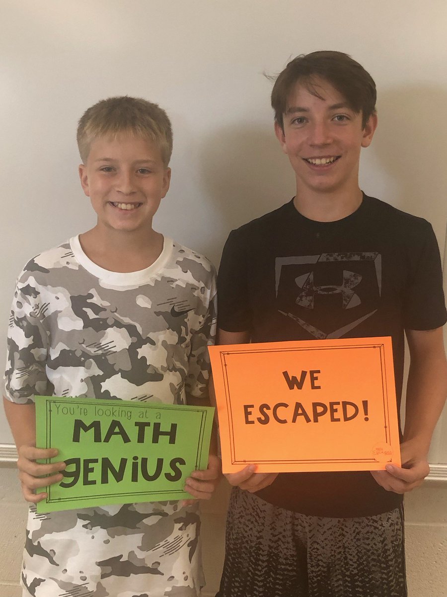 Students attempting to Break Out and practicing their team work skills during math class.  #wyproud