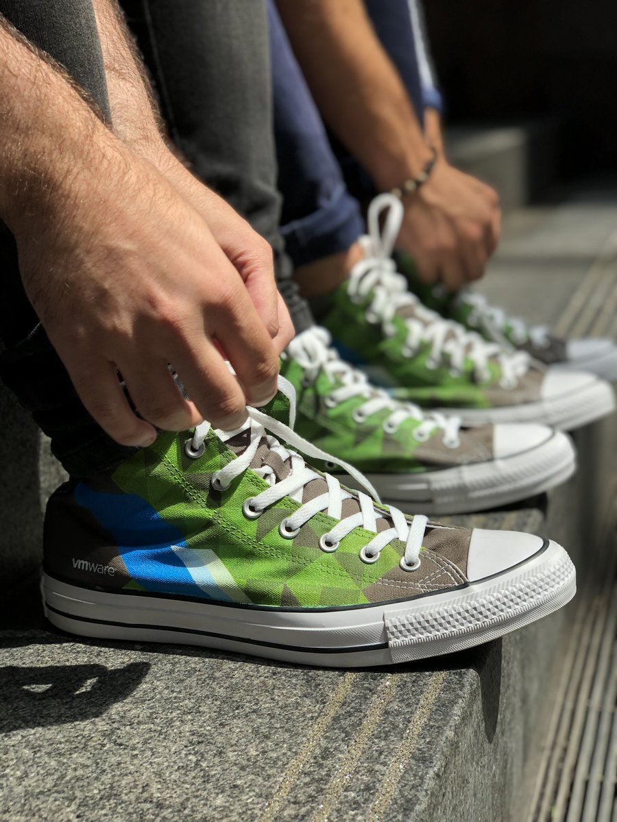 vmwarevsan's tweet photo. Sneak peek! These generation 2 sneaks could be yours. Head to the HCI Zone &amp; tweet a picture of your coffee with #vSAN and #VMworld2019 👟 https://t.co/JdFqWcp6YN