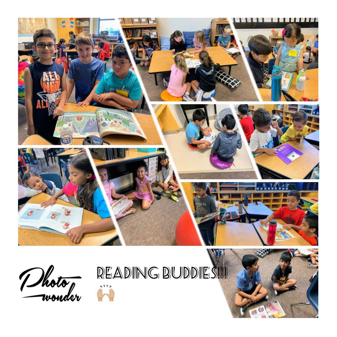 Janice_Tan23's tweet photo. We got to read for the first time with our fellow Yellow House cubs (aka Kinder students)!!! ❤️ Our class loved getting to buddy up with them 🙂 @KerryRear #ZahaYellowHouse https://t.co/lHnj8068K5