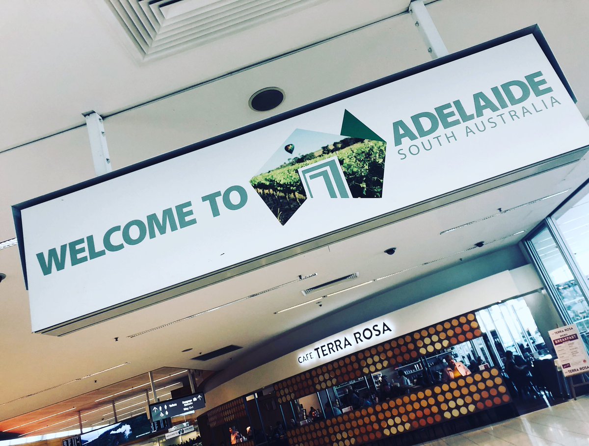 littlemisswoww's tweet photo. 3 flights.. 2 days and 1 quarantine inspection 🥴 but I made it safe and sound! #helloadelaide ✈️ @AFA_Voice #AfAau #AFAConference19 https://t.co/Wr5HigqEnO
