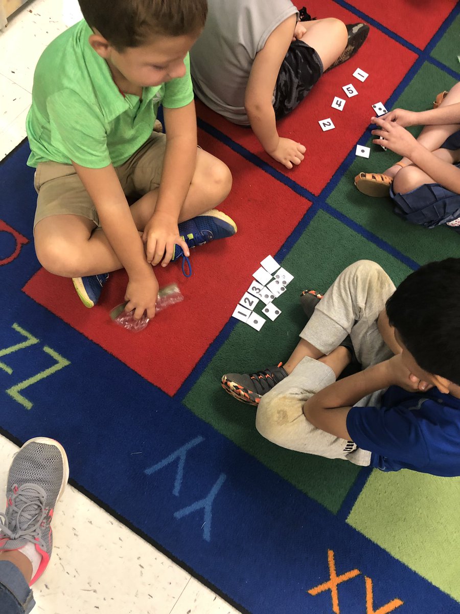 mclath726's tweet photo. We worked on putting numbers 1-5 in order and matching them to their corresponding dot cards. These partners worked so well together! #kindergarten #teamdcs #raisethebar https://t.co/QGD5eKE49d