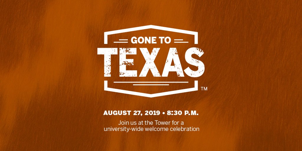 UTAustin's tweet photo. Make memories, make friends and start making history 🤘See you the Tower tomorrow night, Longhorns: https://t.co/Ha4IvZAdzL #GoneToTexas #LonghornWelcome https://t.co/VVsDTpqR8H