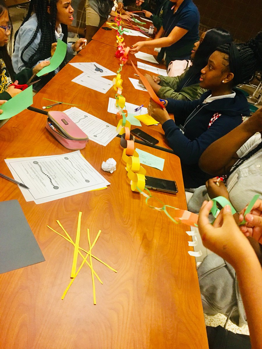CIAAlbright's tweet photo. CIA @CIAAlbright @AlbrightMS @AliefISD_CIA @HCDE_CASE Warrior Club students kicked off the program today with some cool 😎 team building activities! Who can build the longest “Paper Chain” ⛓⛓and “Who are You”?!! ✍🏽🧐#CIAsharethesecret#WarriorClub# #Afterschoolprogramsmatter https://t.co/ngXd9jNOa3