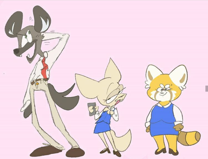 6kuros's tweet photo. the office? haven't heard of it #Aggretsuko #Haida #Retsuko #Fenneco https://t.co/P7s0XIsgD1
