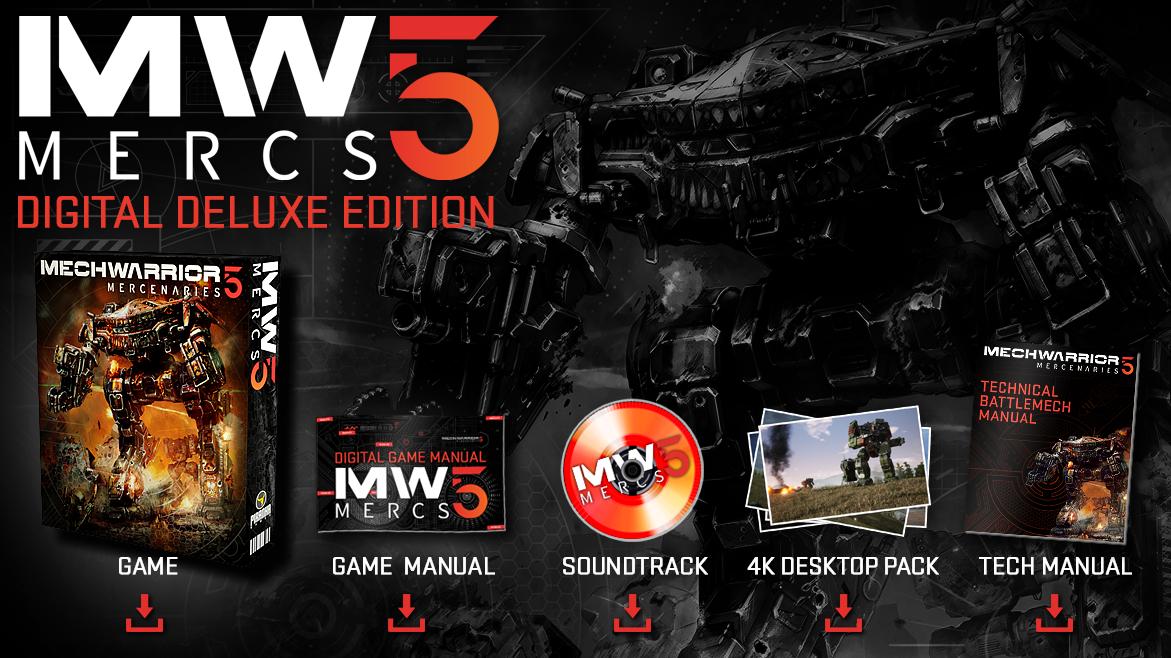 Mechwarrior5mercs En Twitter Mw5 Mercs Preorder Is Available In Standard And Digital Deluxe Version See The Pre Order Page For More Details Mw5mercs T Co Yqyawvcnlf T Co Uzpxji3nyf