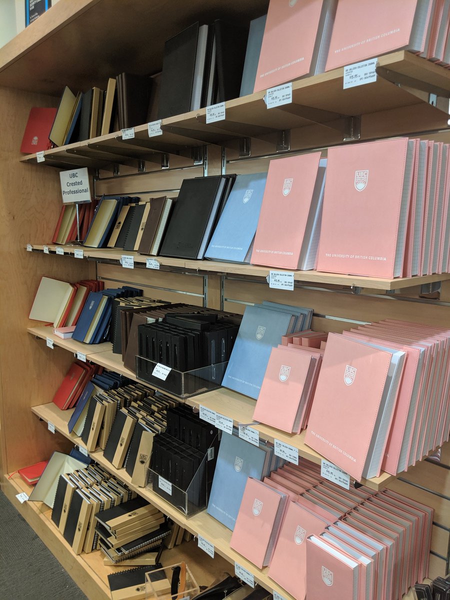 zoe_liana's tweet photo. Get your supplies at the @UBCBookstore! They have everything you need for recording data @ubcIBEd #UBCBEd2020 #recordingdata #researchskills https://t.co/vTAxs0HROW