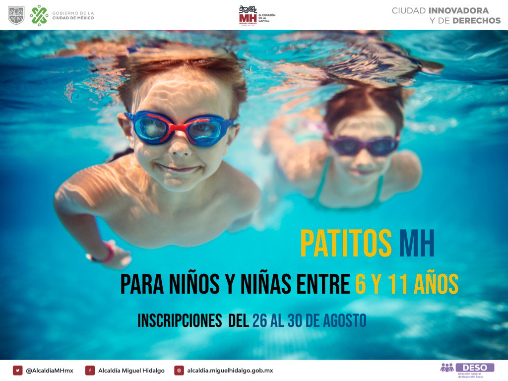 salvadorsmp's tweet photo. #Aviso | Se encuentran disponibles las inscripciones al curso #PatitosMH para las niñas y niños de la @AlcaldiaMHmx
#MHelCorazónDeLaCapital https://t.co/wNn4B1VSSy